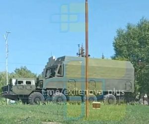 Rzadki rosyjski pojazd wsparcia nuklearnego wyłonił się z ukrycia. Uchwyciły go kamery