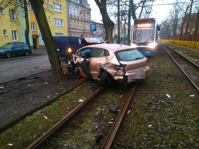 Staranowane auta na Gdańskiej w Bydgoszczy