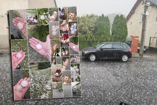 Grad o wielkości piłeczek golfowych! Gmina pokazała zdjęcia. Takiego gradobicia jeszcze tutaj nie widzieliśmy