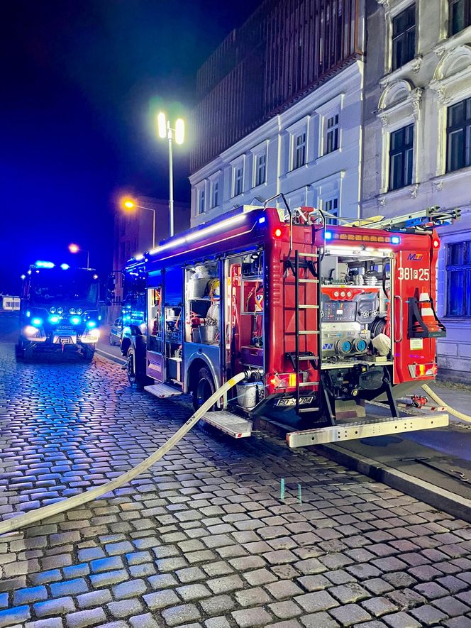 Pożar na Słowiańskiej w Lesznie