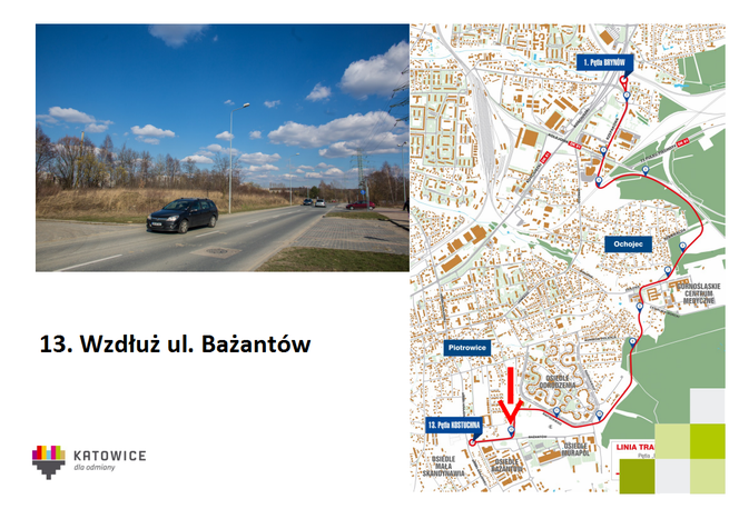 Tramwaj do Kostuchny z centrum Katowic