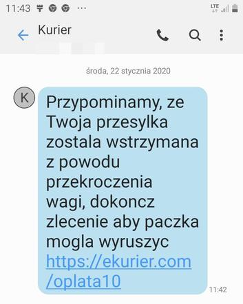 Tak wygląda fałszywy SMS