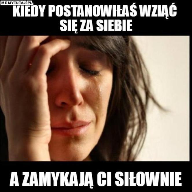 Zamknięcie siłowni, koniec z zajęciami fitness [MEMY]