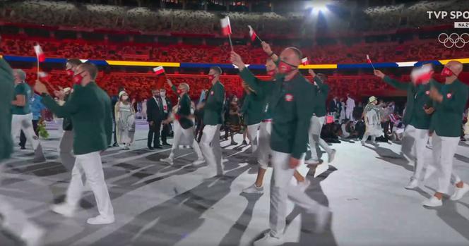 Defilada Polaków podczas ceremonii otwarcia Tokio 2020