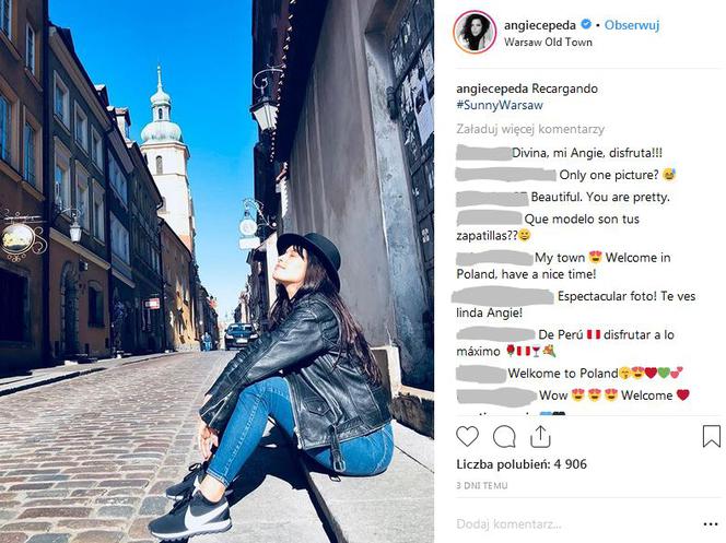 Angie Cepeda w Warszawie