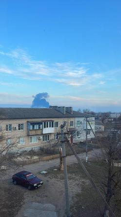 Wybuch w Chersoniu widziany z mieszkania w Gola Prystań