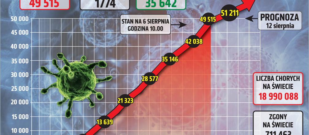 Koronawirus w Polsce. Wykresy, grafiki, statystyki (6 sierpnia)