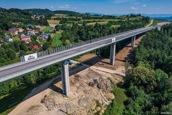 Obejście Węgierskiej Górki - postęp prac w lipcu 2024