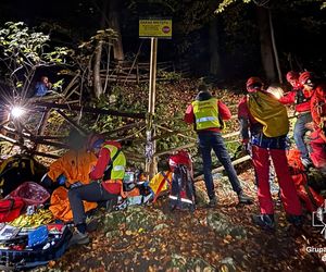 Akcja ratownicza Grupy Jurajskiej GOPR w jaskini Studnisko