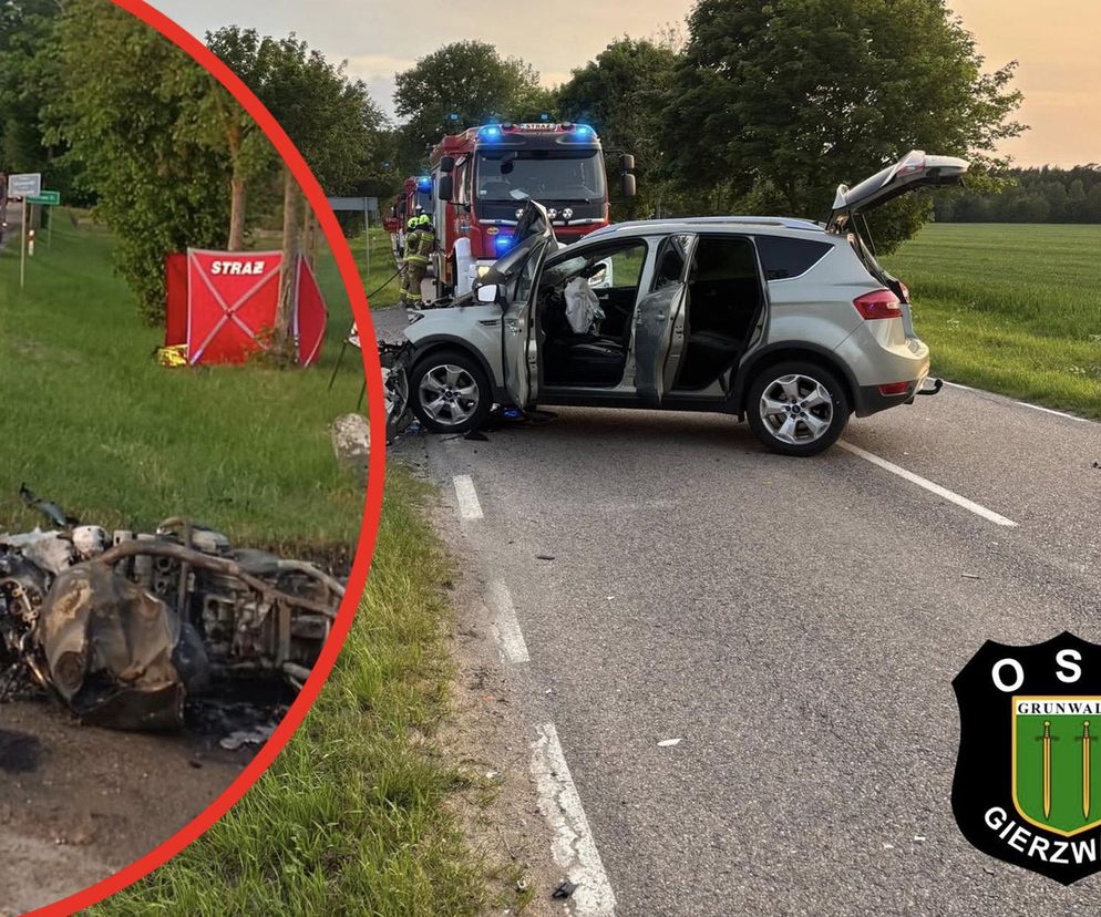  Zderzenie osobówki z motocyklem. Dwie osoby nie żyją