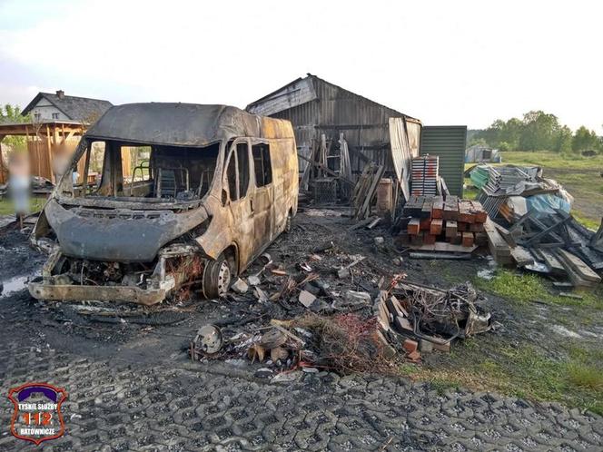 Pożar blaszanego warsztatu na ul. Ruchu Oporu w Bojszowach Nowych