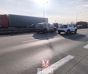 21.03.2025 - wypadek na autostradzie A4 pod Wrocławiem