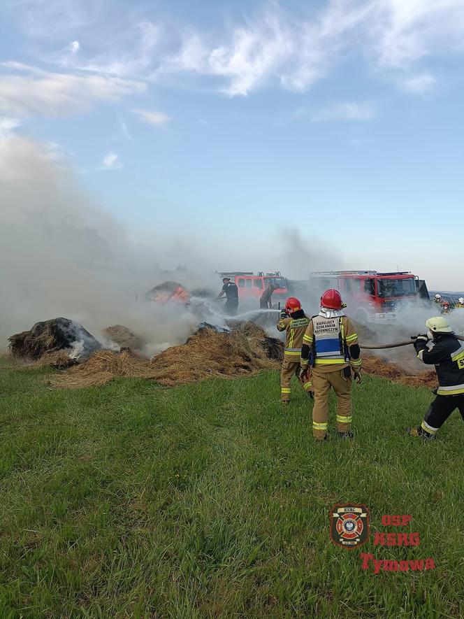 Pożar siana w Tymowej. Strażacy dwa razy wracali na miejsce zdarzenia