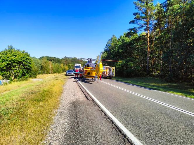 Groźny wypadek na DK 10 pod Bydgoszczą! Ranny motocyklista [ZDJĘCIA]