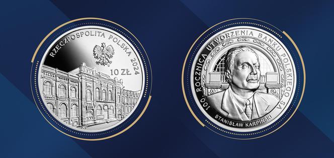 Awers i rewers monety „100. rocznica utworzenia Banku Polskiego SA”
