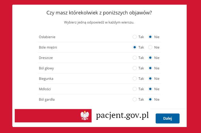 W e-wywiadzie sprawdzisz, czy MOŻESZ MIEĆ objawy COVID-19