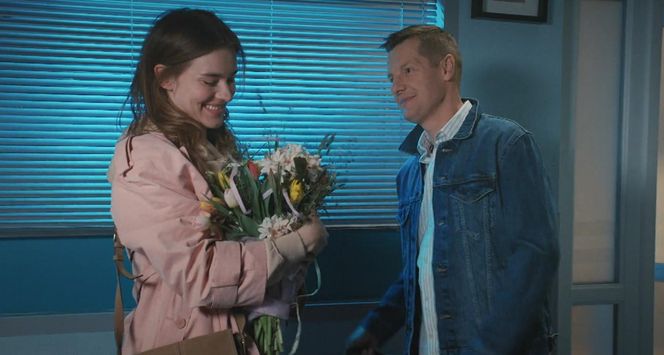 M jak miłość odc. 1881. Franka (Dominika Kachlik), Paweł (Rafał Mroczek)