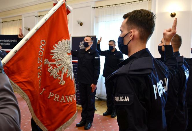Podlaska policja ma nowych funkcjonariuszy. Złożyli uroczyste ślubowanie [ZDJĘCIA]