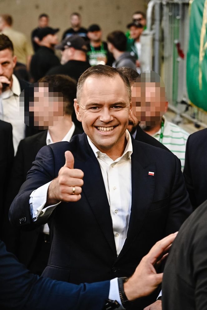 Prezydent Nawrocki na meczu Lechii Gdańsk