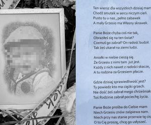 Tragiczny wpadek w woj. pomorskim. Nie żyje 2-letni Grześ. Wiersz na grobie dziecka: Panie Boże chyba coś nie tak, czemuś go zabrał?