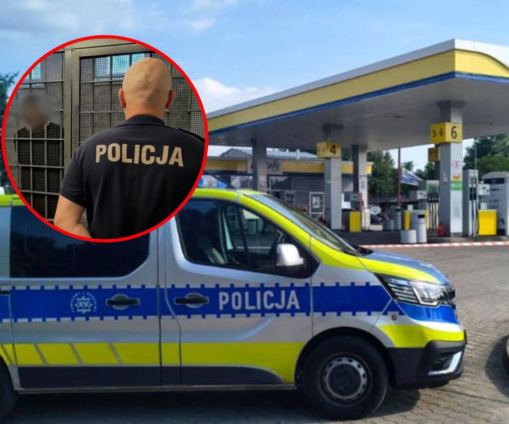 Siał postrach na stacji paliw. Chciał podpalić znajomych