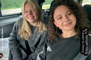 M jak miłość nowy sezon. Lenka (Olga Cybińska), nowa koleżanka (Sofiia Stelmakh) na planie