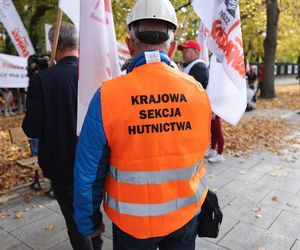 Protest hutników w Warszawie (23.10.2024)