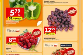 Warzywa i owoce z Polski taniej w Auchan. Promocje od 03.07 nawet do 50%!