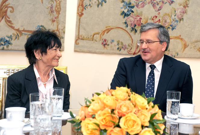 Halina Szpilman z Prezydentem Bronisławem Komorowskim
