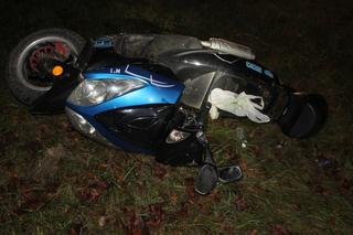 Motorowerzysta nie trafił w skrzyżowanie na DK 63. Miał blisko 3,5 promila [ZDJĘCIA]