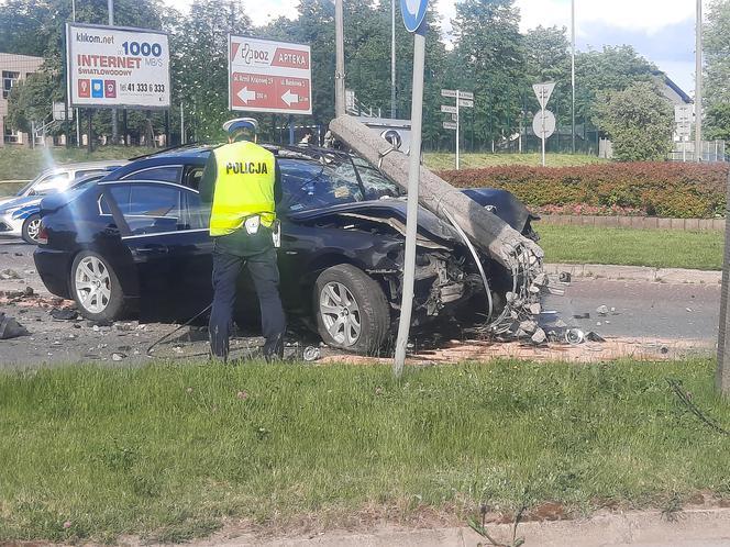 Wypadek na rondzie Solidarności w Starachowicach