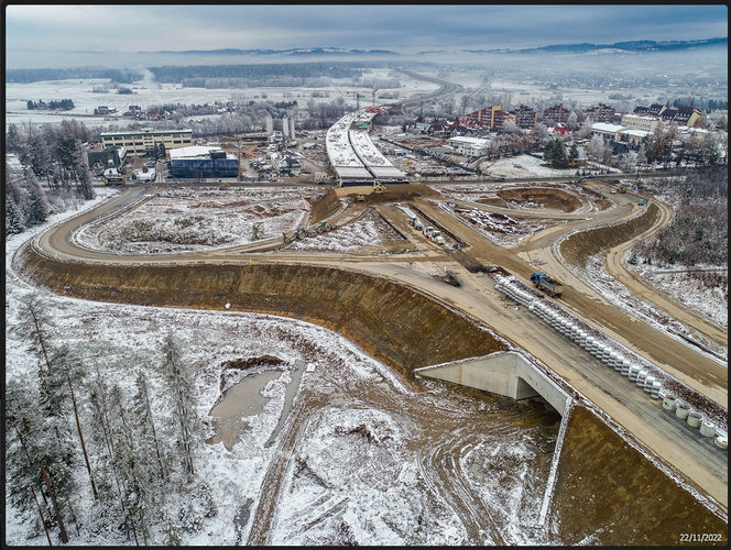 Budowa zakopianki Rdzawka - Nowy Targ  