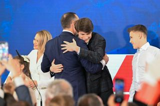 Rodzina Karola Nawrockiego na wieczorze wyborczym 