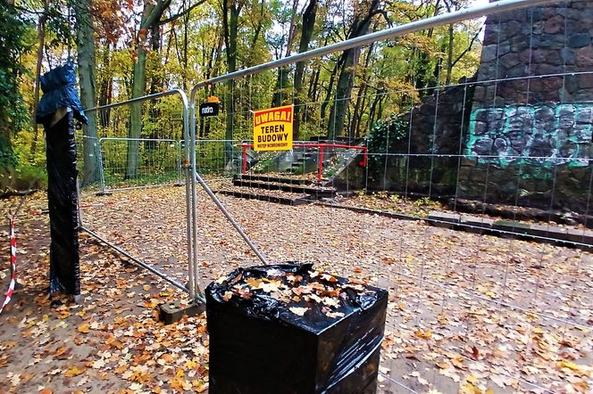 Porządkowanie terenu wokół wieży Quistorpa