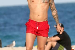 Maluma na plaży w Miami w 2018 roku