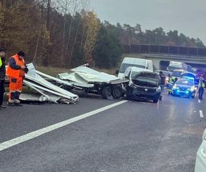 Wypadek na autostradzie A4 w Pławniowicach