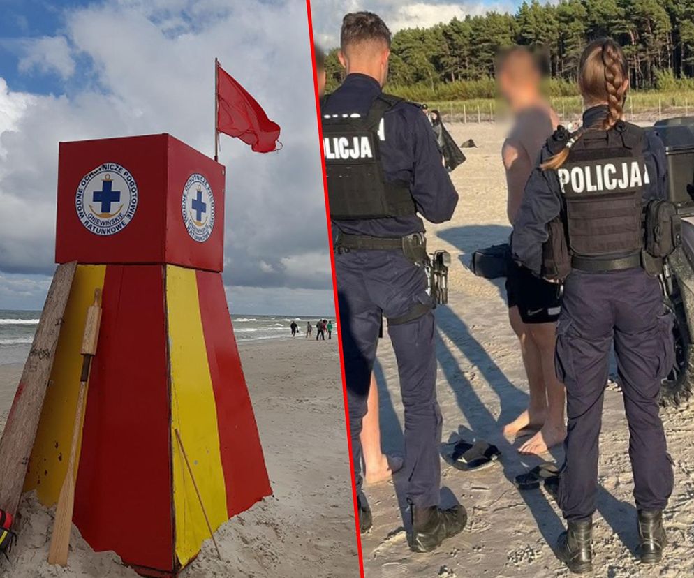 Prąd wsteczny i czerwone flagi nie odstraszyły sześciu osób. „Cud” zapobiegł wielkiej tragedii nad Bałtykiem