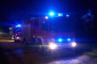 Nocny pożar lokomotywy w powiecie bydgoskim [ZDJĘCIA]