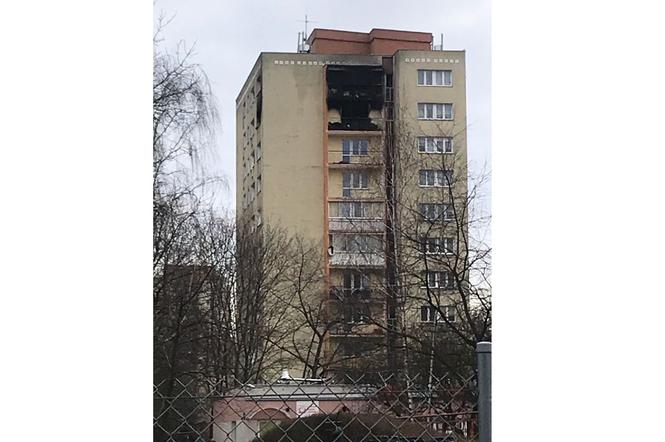 Pożar na ul. Kaukaskiej w Warszawie