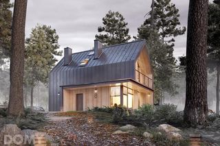 Drewniana nowoczesna stodoła