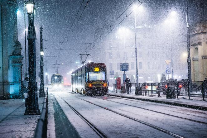 zima warszawa śnieg