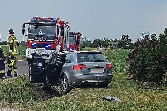Pijana matka wjechała do rowu. Dramat w Kujawsko-Pomorskiem