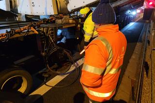 Maszyna TBM ruszyła w dalszą drogę. Konwój z transportem miał przystanek w Lublinie