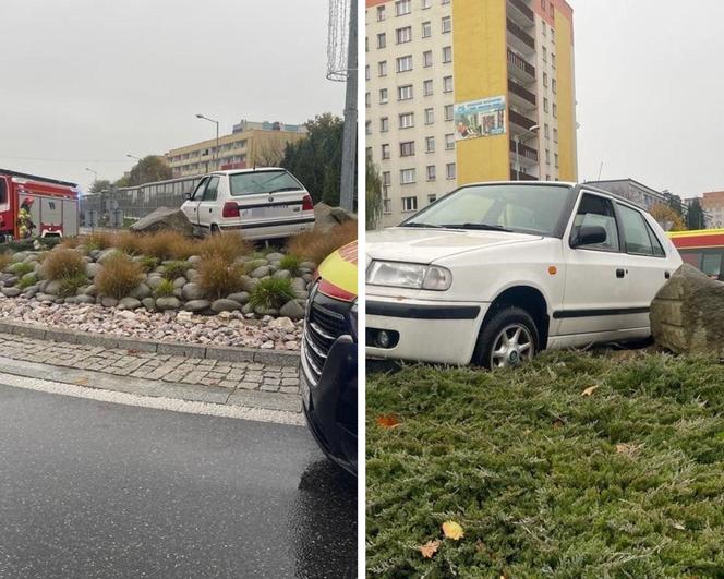 Pijany 66-letni kierowca z Wodzisławia zaparkował...na środku ronda