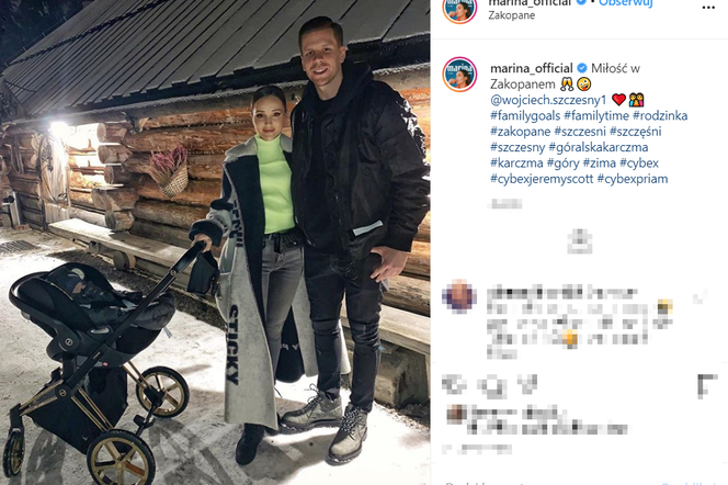 Marina Łuczenko-Szczęsna spaceruje z synem w Zakopanem. Spójrzcie na wózek maleństwa!