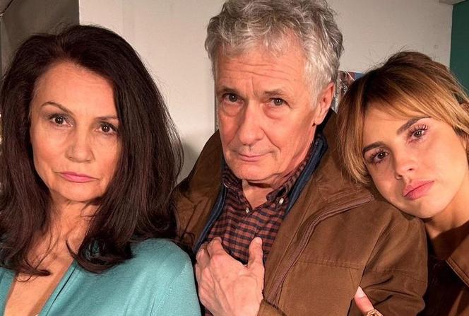 M jak miłość na planie nowy sezon. stryj Erwin (Andrzej Dopierała), Aleksandra (Małgorzata Pieczyńska), Kama (Michalina Sosna)