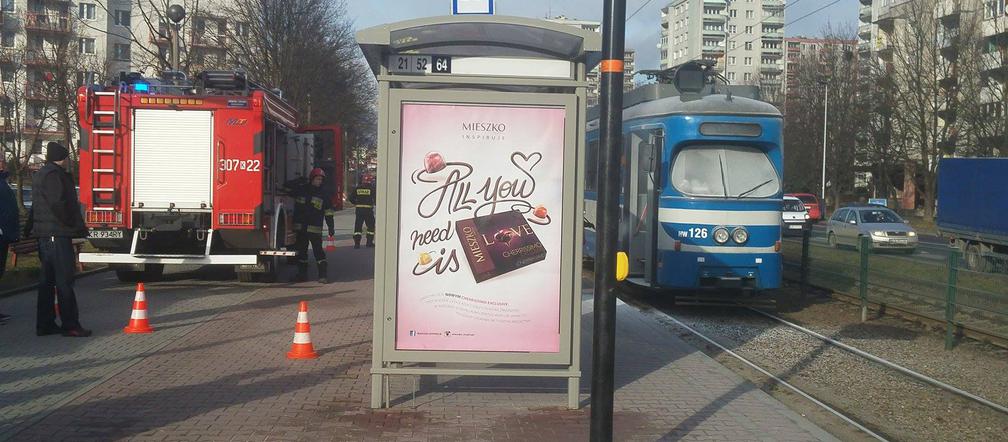 Kraków: Na przystanku Piasta Kołodzieja płonął tramwaj