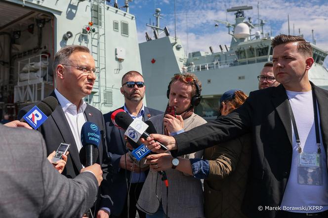 Prezydent RP Andrzej Duda i premier Kanady Justin Trudeau. Spotkanie z Premierem Kanady w bazie marynarki wojennej Canadian Forces Base Esquimalt