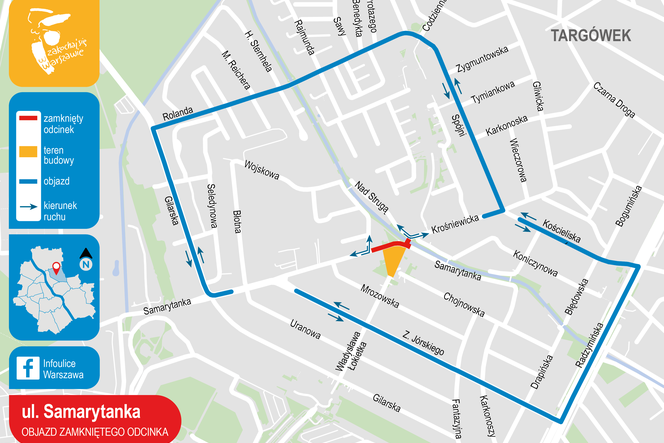 Zmiany w organizacji ruchu na ulicy Samarytanka
