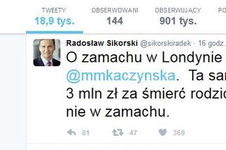 Radosław Sikorski twitter o marcie kaczyńskiej